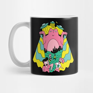 Alien Cat UFO Invasion Mug